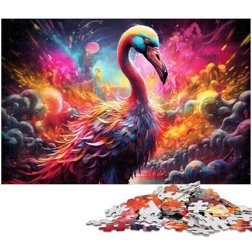 Puzzle für Erwachsene 1000 Teile buntes Flamingo Puzzle EIN Kunstwerk für Teenager ab 14 Jahren 1000 Teile (75 x 50 cm) von zouxangzz