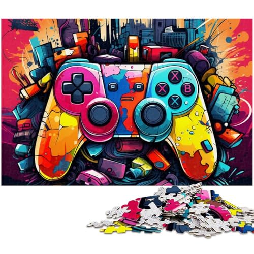 Puzzle für Erwachsene 1000 Teile buntes Gamepad Puzzle EIN Kunstwerk für Teenager ab 14 Jahren (Größe 75 x 50 cm) von zouxangzz