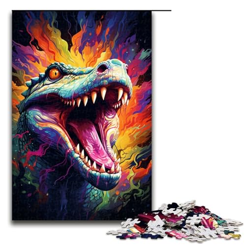 Puzzle für Erwachsene 1000 Teile buntes Gemälde Krokodil Puzzle Holzpuzzle Lernspiel Herausforderungsspielzeug 75 x 50 cm Puzzle für Erwachsene 1000 Teile buntes Gemälde Krokodil Puzzle Holzpuzzle Lernspiel Herausforderungsspielzeug 75 x 50 cm von zouxangzz