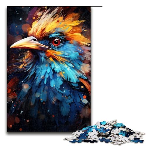 Puzzle für Erwachsene 1000 Teile buntes Gemälde Spatzen Puzzle Lernspiele für Zuhause DIY Spielzeug tolles Geschenk für Spiele 75 x 50 cm von zouxangzz