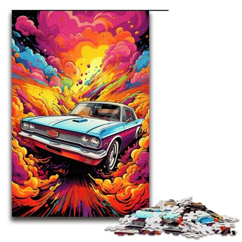Puzzle für Erwachsene 1000 Teile buntes Gemälde Sportwagen Holzpuzzle 75 x 50 cm Puzzle für Erwachsene 1000 Teile buntes Gemälde Sportwagen Holzpuzzle 75 x 50 cm von zouxangzz