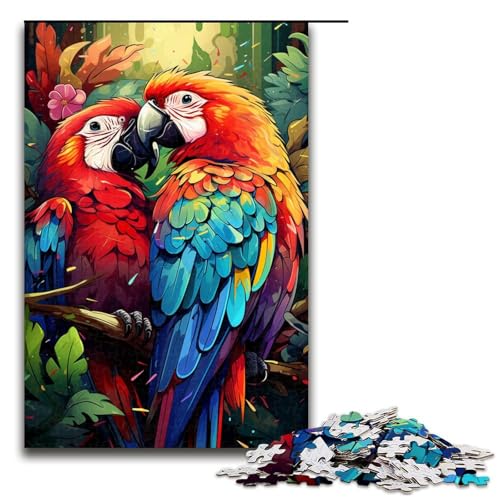 Puzzle für Erwachsene 1000 Teile buntes Gemälde Tierpapagei Holzpuzzle 75 x 50 cm Puzzle für Erwachsene 1000 Teile buntes Gemälde Tierpapagei Holzpuzzle 75 x 50 cm von zouxangzz