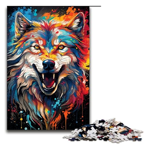 Puzzle für Erwachsene 1000 Teile buntes Gemälde Wolfspuzzle Holzpuzzle Lernspiel Herausforderungsspielzeug 75 x 50 cm Puzzle für Erwachsene 1000 Teile buntes Gemälde Wolfspuzzle Holzpuzzle Lernspiel Herausforderungsspielzeug 75 x 50 cm von zouxangzz