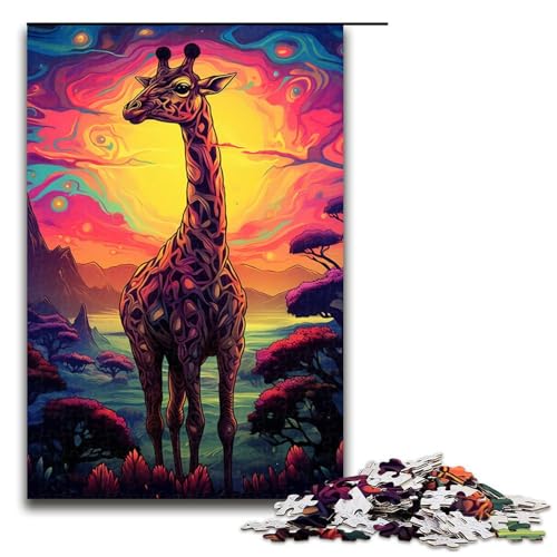 Puzzle für Erwachsene 1000 Teile buntes Giraffen Puzzle Holzpuzzle Lernspiel Herausforderungsspielzeug 75 x 50 cm Puzzle für Erwachsene 1000 Teile buntes Giraffen Puzzle Holzpuzzle Lernspiel Herausforderungsspielzeug 75 x 50 cm von zouxangzz