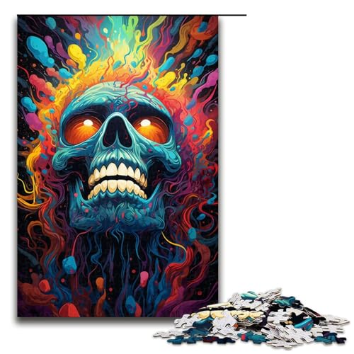 Puzzle für Erwachsene 1000 Teile buntes Höllendämonen Puzzle für Erwachsene Holzpuzzles Familienspiele Weihnachts und Geburtstagsgeschenke 75 x 50 cm von zouxangzz