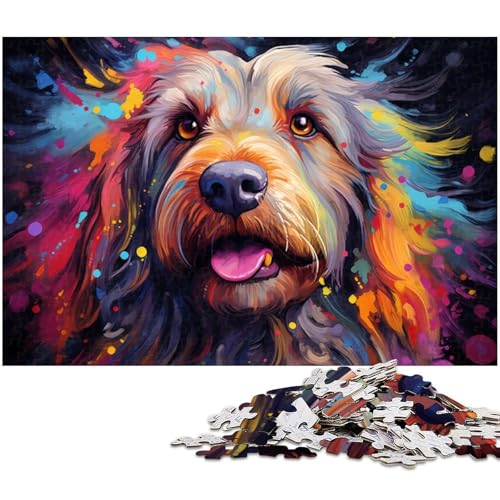 Puzzle für Erwachsene 1000 Teile buntes Hundegemälde jedes Teil ist einzigartig – anspruchsvolles Familienspiel 1000 Teile (75 x 50 cm) von zouxangzz