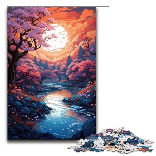 Puzzle für Erwachsene 1000 Teile buntes Kirschblütenbaum Puzzle Holzpuzzle Lernspiel Herausforderungsspielzeug 75 x 50 cm Puzzle für Erwachsene 1000 Teile buntes Kirschblütenbaum Puzzle Holzpuzzle Lernspiel Herausforderungsspielzeug 75 x 50 cm von zouxangzz
