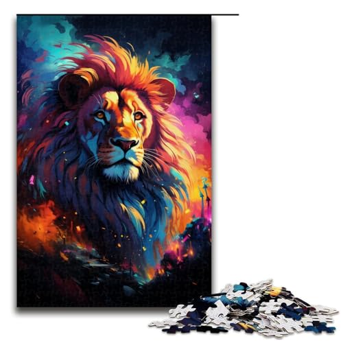 Puzzle für Erwachsene 1000 Teile buntes Löwen Puzzle Lernspiele für Zuhause DIY Spielzeug tolles Geschenk für Spiele 75 x 50 cm von zouxangzz