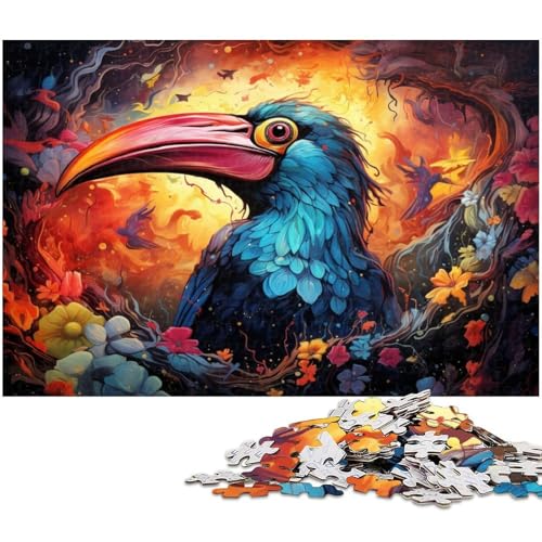Puzzle für Erwachsene 1000 Teile buntes Papageien Papierpuzzle – Lernspielzeug Familienspiele 1000 Teile (38 x 26 cm) von zouxangzz