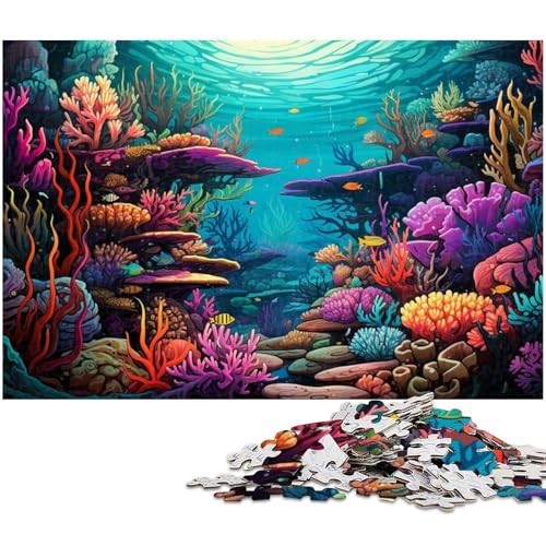 Puzzle für Erwachsene 1000 Teile buntes Papierpuzzle „Unterwasserwelt – Lernspielzeug für die ganze Familie 1000 Teile (38 x 26 cm) von zouxangzz