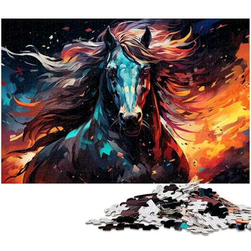 Puzzle für Erwachsene 1000 Teile buntes Pferdepuzzle für Erwachsene Holzspiele für die ganze Familie Weihnachts und Geburtstagsgeschenke 1000 Teile (75 x 50 cm) von zouxangzz