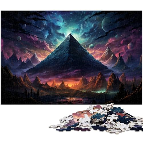 Puzzle für Erwachsene 1000 Teile buntes Pyramidenpuzzle für Erwachsene Holzspiele für die ganze Familie Weihnachts und Geburtstagsgeschenke 1000 Teile (75 x 50 cm) von zouxangzz
