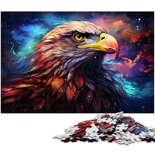 Puzzle für Erwachsene 1000 Teile buntes Tieradler Puzzle für Erwachsene Holzpuzzle lustiges Geschenk 1000 Teile (75 x 50 cm) von zouxangzz