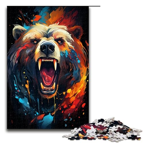 Puzzle für Erwachsene 1000 Teile buntes psychedelisches Bären Puzzle Holzpuzzle Lernspiel Herausforderungsspielzeug 75 x 50 cm Puzzle für Erwachsene 1000 Teile buntes psychedelisches Bären Puzzle Holzpuzzle Lernspiel Herausforderungsspielzeug 75 x 50 cm von zouxangzz