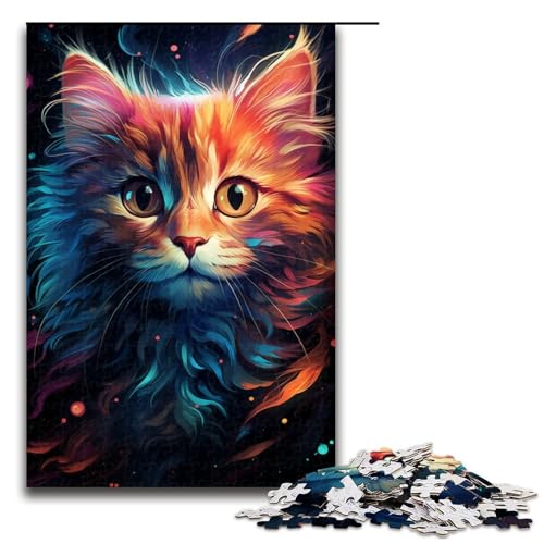 Puzzle für Erwachsene 1000 Teile buntes psychedelisches Fantasie Katzen Holzpuzzle für Kinder Lernspiel 75 x 50 cm Puzzle für Erwachsene 1000 Teile buntes psychedelisches Fantasie Katzen Holzpuzzle für Kinder Lernspiel 75 x 50 cm von zouxangzz