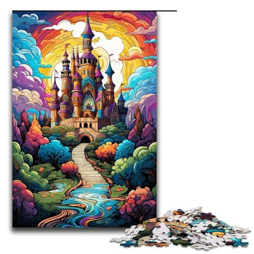 Puzzle für Erwachsene 1000 Teile buntes psychedelisches Fantasy Schloss Holzpuzzle für Kinder Lernspiel 75 x 50 cm Puzzle für Erwachsene 1000 Teile buntes psychedelisches Fantasy Schloss Holzpuzzle für Kinder Lernspiel 75 x 50 cm von zouxangzz