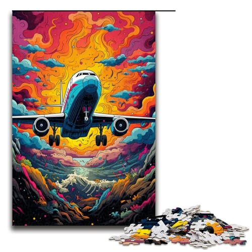 Puzzle für Erwachsene 1000 Teile buntes psychedelisches Flugzeug Puzzle Holzpuzzle Lernspiel Herausforderungsspielzeug 75 x 50 cm Puzzle für Erwachsene 1000 Teile buntes psychedelisches Flugzeug Puzzle Holzpuzzle Lernspiel Herausforderungsspielzeug 75 x 50 cm von zouxangzz