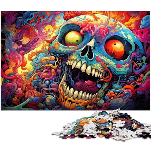 Puzzle für Erwachsene 1000 Teile buntes psychedelisches Monster Puzzle für Erwachsene Holzpuzzle Heimdekoration 1000 Teile (75 x 50 cm) von zouxangzz