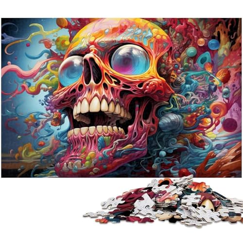Puzzle für Erwachsene 1000 Teile buntes psychedelisches Monster Puzzle für Papierpuzzles pädagogisches Spielzeug zum Stressabbau 1000 Teile (38 x 26 cm) von zouxangzz