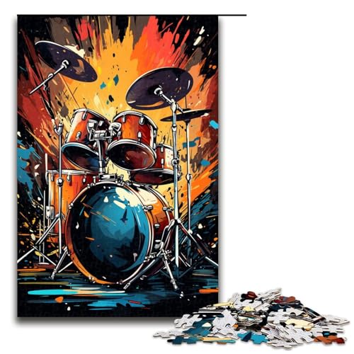 Puzzle für Erwachsene 1000 Teile buntes psychedelisches Schlagzeug Familien Holzpuzzle Lernspiel Herausforderungsspielzeug 75 x 50 cm Puzzle für Erwachsene 1000 Teile buntes psychedelisches Schlagzeug Familien Holzpuzzle Lernspiel Herausforderungsspielzeug 75 x 50 cm von zouxangzz