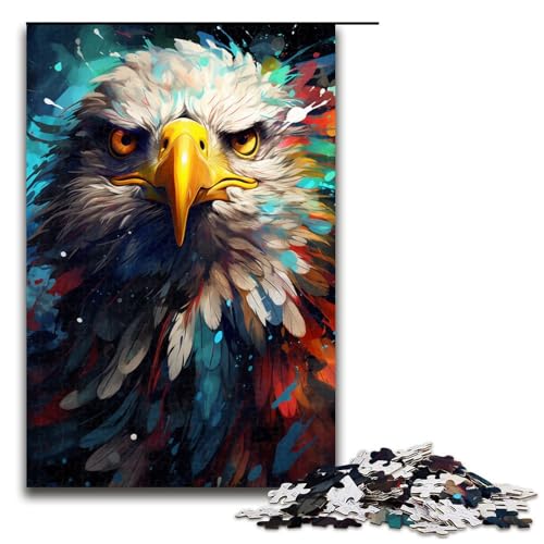 Puzzle für Erwachsene 1000 Teile buntes psychedelisches Tieradler Puzzle Holzpuzzle Lernspiel Herausforderungsspielzeug 75 x 50 cm Puzzle für Erwachsene 1000 Teile buntes psychedelisches Tieradler Puzzle Holzpuzzle Lernspiel Herausforderungsspielzeug 75 x 50 cm von zouxangzz