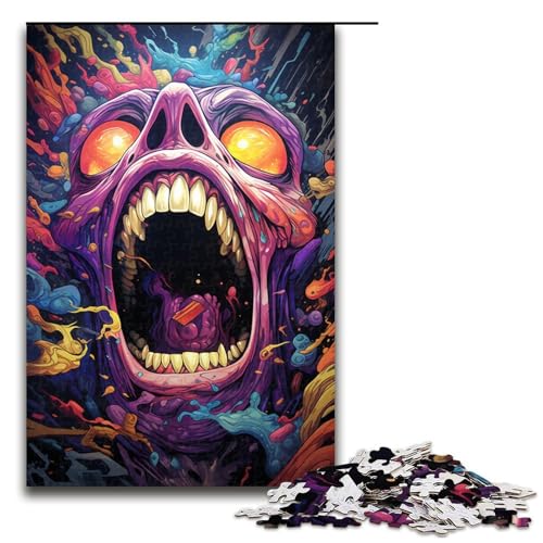 Puzzle für Erwachsene 1000 Teile buntes psychedelisches böses Monster Puzzle für Erwachsene Holzpuzzles Familienspiele Weihnachts und Geburtstagsgeschenke 75 x 50 cm Puzzle für Erwachsene 1000 Teile buntes psychedelisches böses Monster Puzzle für Erwachsene Holzpuzzles Familienspiele Weihnachts und Geburtstagsgeschenke 75 x 50 cm von zouxangzz