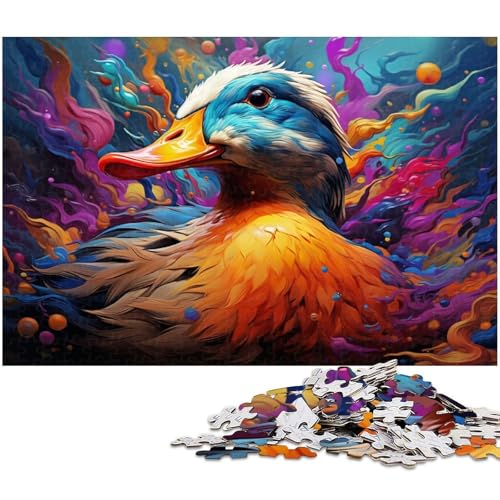 Puzzle für Erwachsene 1000 Teile buntes süßes Enten Puzzle für Holzpuzzles pädagogisches Spielzeug zum Stressabbau 1000 Teile (75 x 50 cm) von zouxangzz