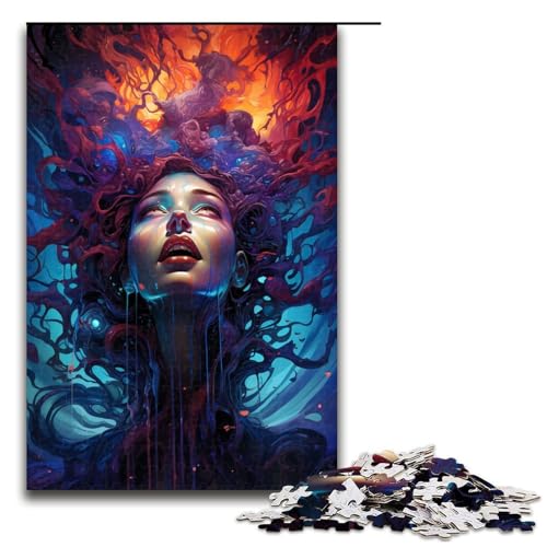 Puzzle für Erwachsene 1000 Teile farbenfroh psychedelisch schöne Hexenfamilie Holzpuzzle Lernspiel Herausforderungsspielzeug 75 x 50 cm Puzzle für Erwachsene 1000 Teile farbenfroh psychedelisch schöne Hexenfamilie Holzpuzzle Lernspiel Herausforderungsspielzeug 75 x 50 cm von zouxangzz