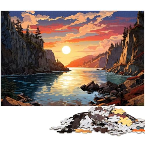 Puzzle für Erwachsene 1000 Teile farbenfroh schöne Landschaftskunst Holzpuzzle lustiges Geschenk 1000 Teile (75 x 50 cm) von zouxangzz