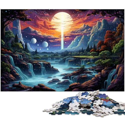 Puzzle für Erwachsene 1000 Teile farbenfrohe Fantasielandschaft EIN Kunstwerk für Teenager ab 14 Jahren 1000 Teile (75 x 50 cm) von zouxangzz