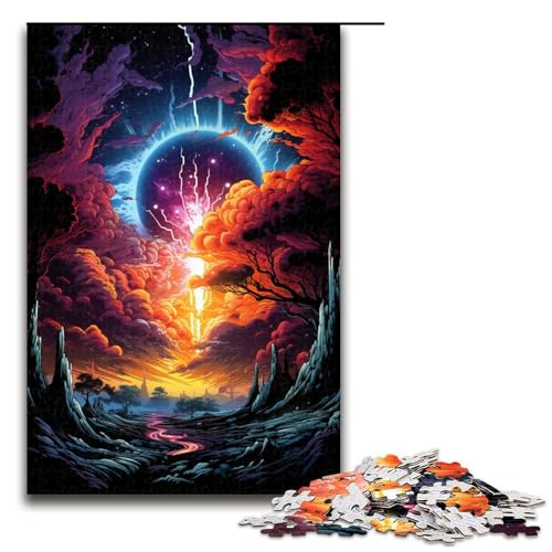 Puzzle für Erwachsene 1000 Teile farbenfrohe Fantasielandschaft Geburtstagsgeschenk Geschenke für Teenager ab 12 Jahren 75 x 50 cm von zouxangzz
