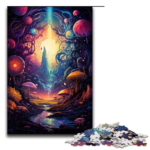 Puzzle für Erwachsene 1000 Teile farbenfrohe Fantasielandschaft Lernspiele für Zuhause DIY Spielzeug tolles Geschenk für Spiele 75 x 50 cm von zouxangzz