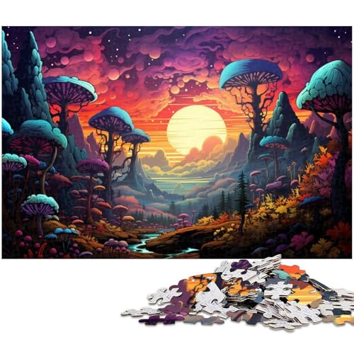 Puzzle für Erwachsene 1000 Teile farbenfrohe Fantasielandschaft jedes Teil ist einzigartig – anspruchsvolles Familienspiel 1000 Teile (75 x 50 cm) von zouxangzz
