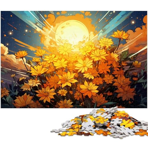 Puzzle für Erwachsene 1000 Teile farbenfrohe Illustration Einer Goldrute Holzpuzzle lustiges Geschenk 1000 Teile (75 x 50 cm) von zouxangzz