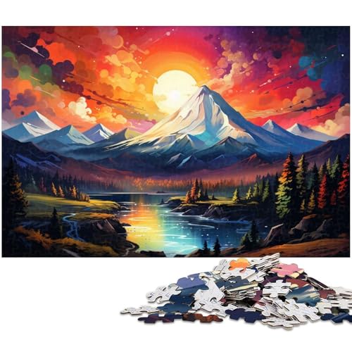 Puzzle für Erwachsene 1000 Teile farbenfrohe Illustration der Sierra Nevada Berge Holzpuzzle – Lernspielzeug Familienspiele 1000 Teile (75 x 50 cm) von zouxangzz