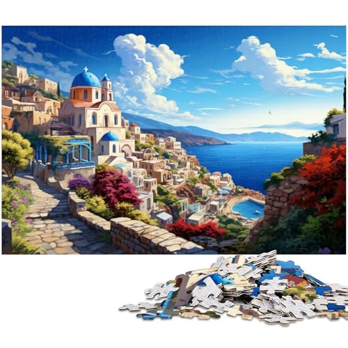 Puzzle für Erwachsene 1000 Teile farbenfrohe Illustration des Super Paradieses Puzzle für Erwachsene Holzspiele für die ganze Familie Weihnachts und Geburtstagsgeschenke 1000 Teile (75 x 50 cm) von zouxangzz