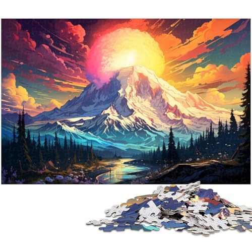 Puzzle für Erwachsene 1000 Teile farbenfrohe Illustration von Denali Puzzle für Erwachsene Holzspiele für die ganze Familie Weihnachts und Geburtstagsgeschenke 1000 Teile (75 x 50 cm) von zouxangzz
