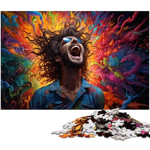 Puzzle für Erwachsene 1000 Teile farbenfrohe Malerei Kunst anspruchsvolles Spiel Spielzeug Weihnachtspuzzle Geschenke 1000 Teile (75 x 50 cm) von zouxangzz