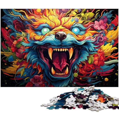 Puzzle für Erwachsene 1000 Teile farbenfrohe Psychedelia Psychedelischer Monster präzise geschnittenes Puzzle gutes Geschenk 1000 Teile (75 x 50 cm) von zouxangzz