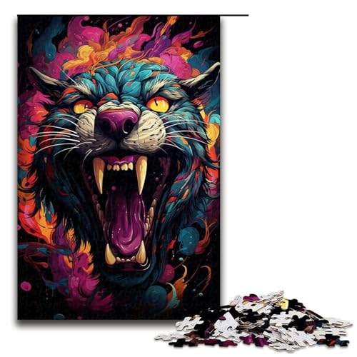 Puzzle für Erwachsene 1000 Teile farbenfrohe Psychedelia apokalyptischer Monster Puzzlespiel lustiges Spielzeug 75 x 50 cm von zouxangzz