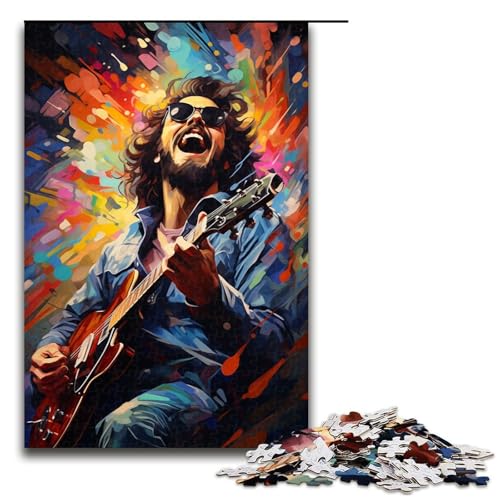 Puzzle für Erwachsene 1000 Teile farbenfrohe Psychedelia der Pop Art Musik unmögliches Puzzle Familienspiel zum Stressabbau schwierige Herausforderung 75 x 50 cm von zouxangzz