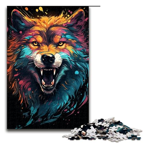 Puzzle für Erwachsene 1000 Teile farbenfrohe Psychedelia des kosmischen Weltraumwolfs Puzzlespiel lustiges Spielzeug 75 x 50 cm Puzzle für Erwachsene 1000 Teile farbenfrohe Psychedelia des kosmischen Weltraumwolfs Puzzlespiel lustiges Spielzeug 75 x 50 cm von zouxangzz