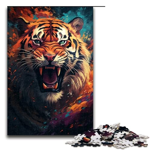 Puzzle für Erwachsene 1000 Teile farbenfrohe Psychedelia des wütenden Tigers Puzzlespiele Spielzeug Geschenk geeignet als Schreibtischdekoration 75 x 50 cm Puzzle für Erwachsene 1000 Teile farbenfrohe Psychedelia des wütenden Tigers Puzzlespiele Spielzeug Geschenk geeignet als Schreibtischdekoration 75 x 50 cm von zouxangzz