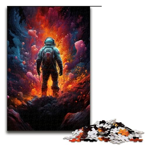 Puzzle für Erwachsene 1000 Teile farbenfrohe Psychedelia für Astronauten Puzzlespiele Spielzeug Geschenk geeignet als Schreibtischdekoration 75 x 50 cm von zouxangzz