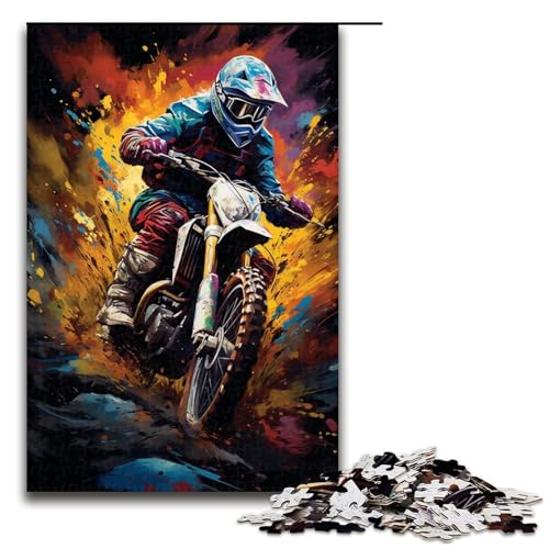 Puzzle für Erwachsene 1000 Teile farbenfrohe Psychedelia für Offroad Fahrer Puzzlespiel Spielzeug lustig 75 x 50 cm von zouxangzz