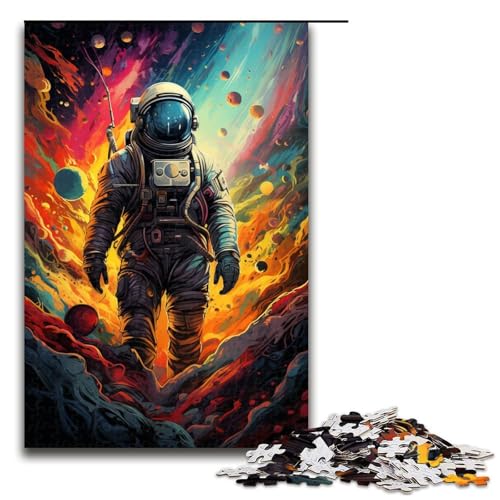 Puzzle für Erwachsene 1000 Teile farbenfrohe Psychedelia für Weltraumabenteurer Puzzle Lernspiele für Zuhause DIY Spielzeug tolles Geschenk für Spiele 75 x 50 cm von zouxangzz