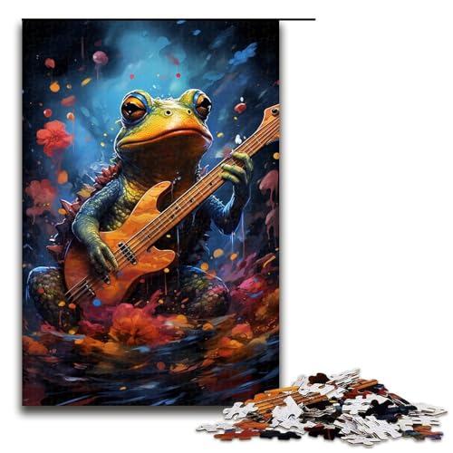 Puzzle für Erwachsene 1000 Teile farbenfrohe Psychedelia gespielt von Fröschen Puzzle Lernspiele für Zuhause DIY Spielzeug tolles Geschenk für Spiele 75 x 50 cm von zouxangzz
