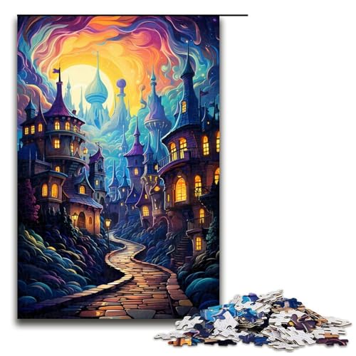 Puzzle für Erwachsene 1000 Teile farbenfrohe Psychedelia in einem Fantasy Dorf Geburtstagsgeschenk Geschenke für Teenager ab 12 Jahren 75 x 50 cm Puzzle für Erwachsene 1000 Teile farbenfrohe Psychedelia in einem Fantasy Dorf Geburtstagsgeschenk Geschenke für Teenager ab 12 Jahren 75 x 50 cm von zouxangzz