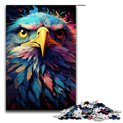 Puzzle für Erwachsene 1000 Teile farbenfrohe Psychedelia of Cosmic Eagle Puzzle Lernspiele für Zuhause DIY Spielzeug tolles Geschenk für Spiele 75 x 50 cm von zouxangzz