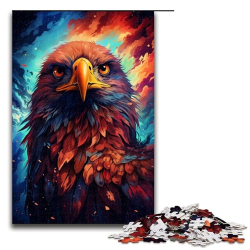 Puzzle für Erwachsene 1000 Teile farbenfrohe Psychedelia of Cosmic Eagle Puzzle Lernspiele für Zuhause DIY Spielzeug tolles Geschenk für Spiele 75 x 50 cm von zouxangzz